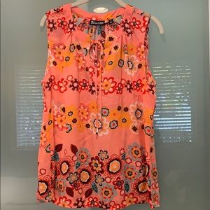 Happy and colorful sleeveless blouse